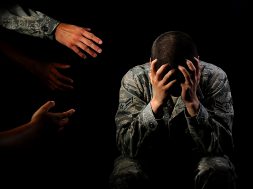 Family and friends can be important influences in helping someone get treatment for mental health issues. Reaching out and letting them know you are there to help them is the first step. (U.S. Air Force illustration by Airman 1st Class Devin N. Boyer/Released)