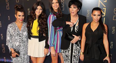 A KARDASHIAN FAMILY AFFAIR:  Kim and Kourtney Kardashian with Kendall, Kylie, and Kris Jenner at the opening of Scott Disick’s RYU Restaurant in New York City