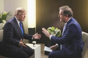 From ITV Studios Daytime

PRESIDENT TRUMP - THE PIERS MORGAN INTERVIEW
 airs Sunday 28th January at 10pm on ITV 

Pictured: President Trump with Piers Morgan 

As he marks his first anniversary in the job, President of the United States Donald Trump gives his first international broadcast interview to Good Morning Britain host Piers Morgan for an exclusive, peak-time ITV special this Sunday.

© ITV 

For further information please contact Peter Gray
0207 157 3046 peter.gray@itv.com  

This photograph is © ITV and can only be reproduced for editorial purposes directly in connection with the  programme PRESIDENT TRUMP - THE PIERS MORGAN INTERVIEW or ITV. Once made available by the ITV Picture Desk, this photograph can be reproduced once only up until the Transmission date and no reproduction fee will be charged. Any subsequent usage may incur a fee. This photograph must not be syndicated to any other publication or website, or permanently archived, without the express written permission of ITV Picture Desk. Full Terms and conditions are available on the website www.itvpictures.com