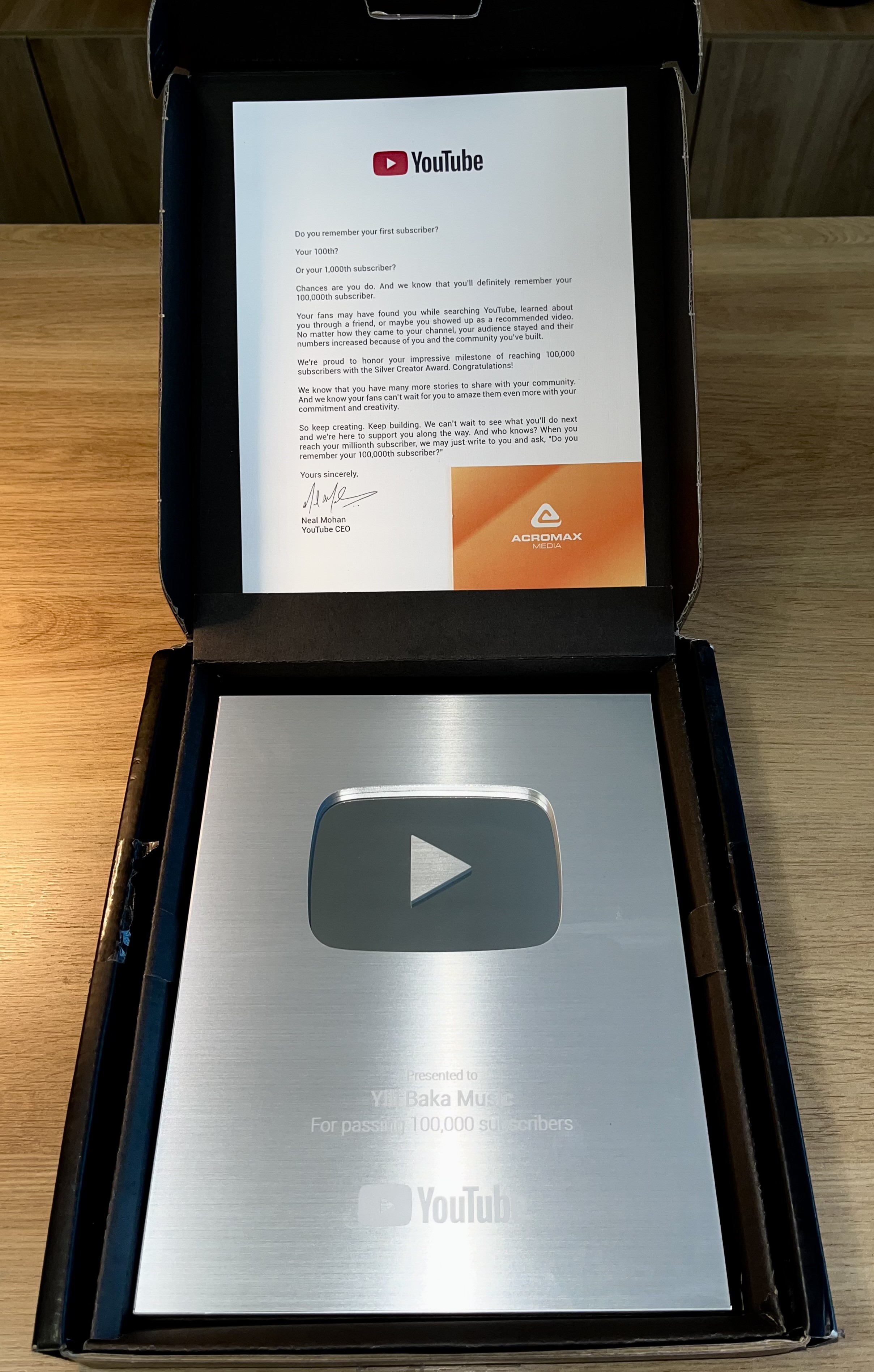 Ylli Baka merr “Silver Play Button” nga YouTube