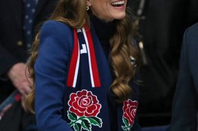 The Princess of Wales arrived at the stadium to support the England national team in their confr