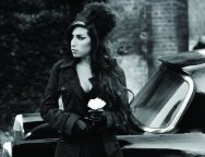 Amy on set during the filming of ‘Back to Black’ at Abney Park Cemetery in London, February 6, 2