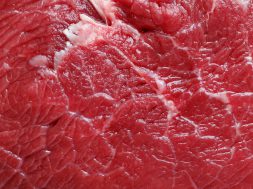 Closeup macro of fresh beef meat. Food concept